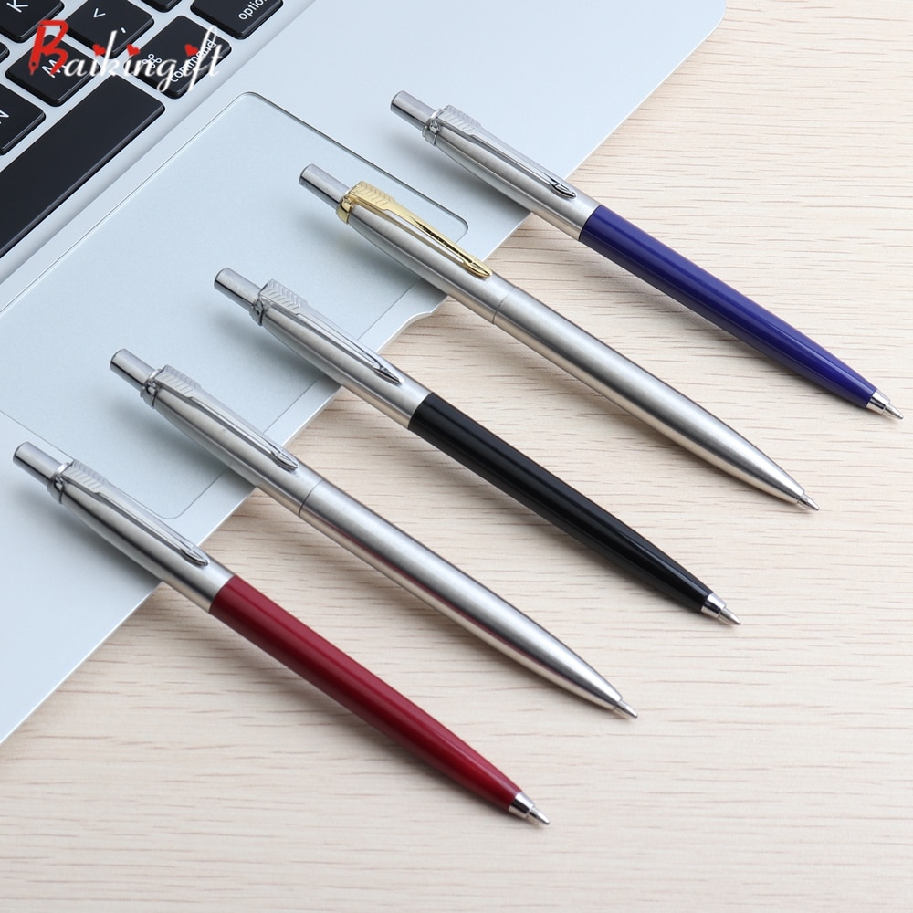10PCS-LOT-Ballpoint-Pen-Set-Commercial-Metal-Ball-Pens-For-School-Office-Stationery-Gift-Pen-The