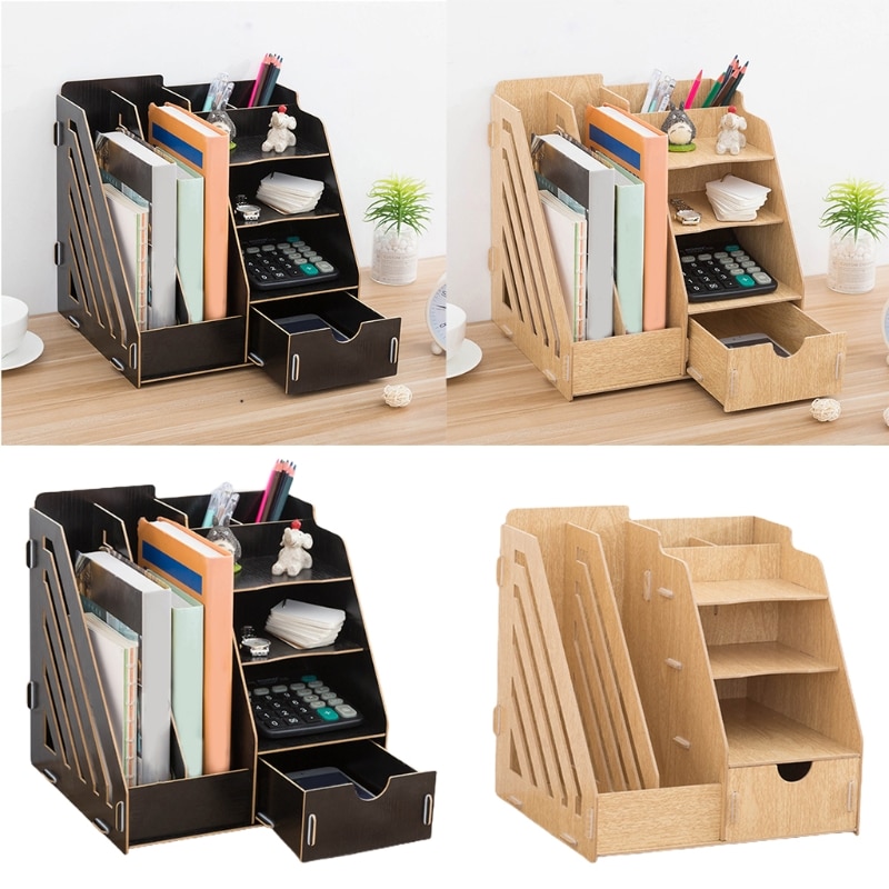 Multi-Functional-Office-Supplies-File-Racks-Wooden-Desktop-Organiser-Desk-Storage-Products-Accessories-for-Home-Office